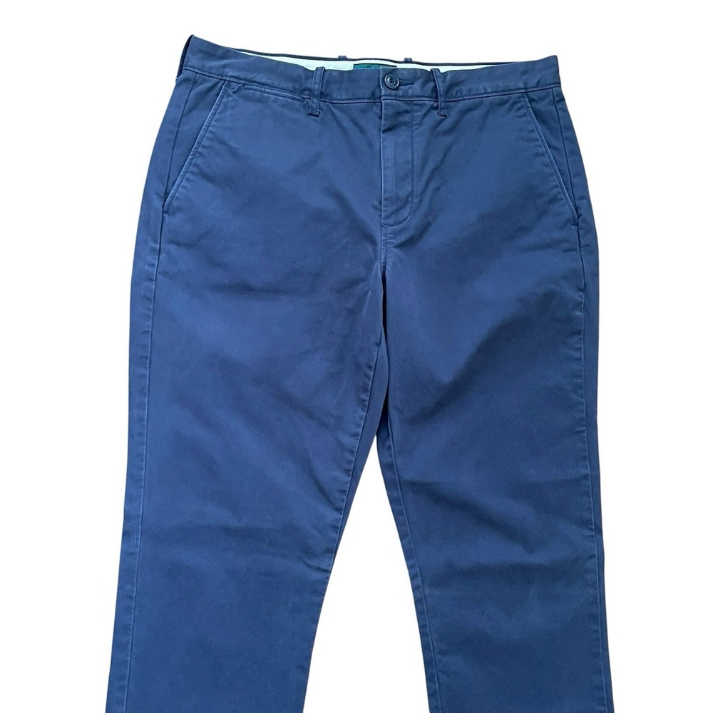 J Crew Oarsman Chino Pants Mens 32x32 Blue 770 Broken In Straight Fit Casual - Picture 2 of 7